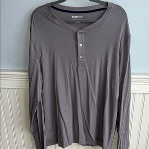 William Rast Cotton  Long Sleeve Henley 2XL